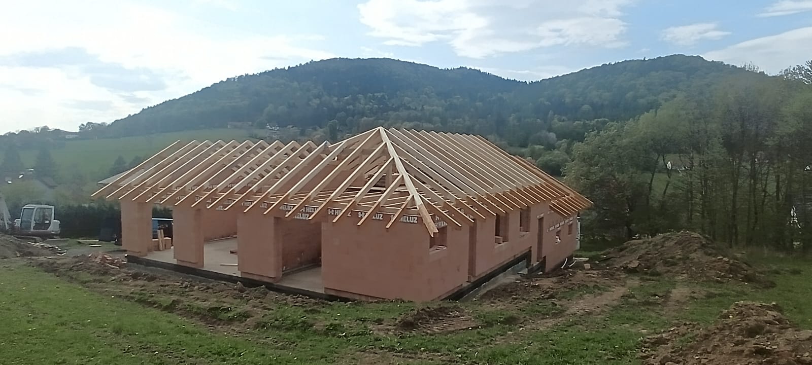 Krov novostavby v podhůří Beskyd
